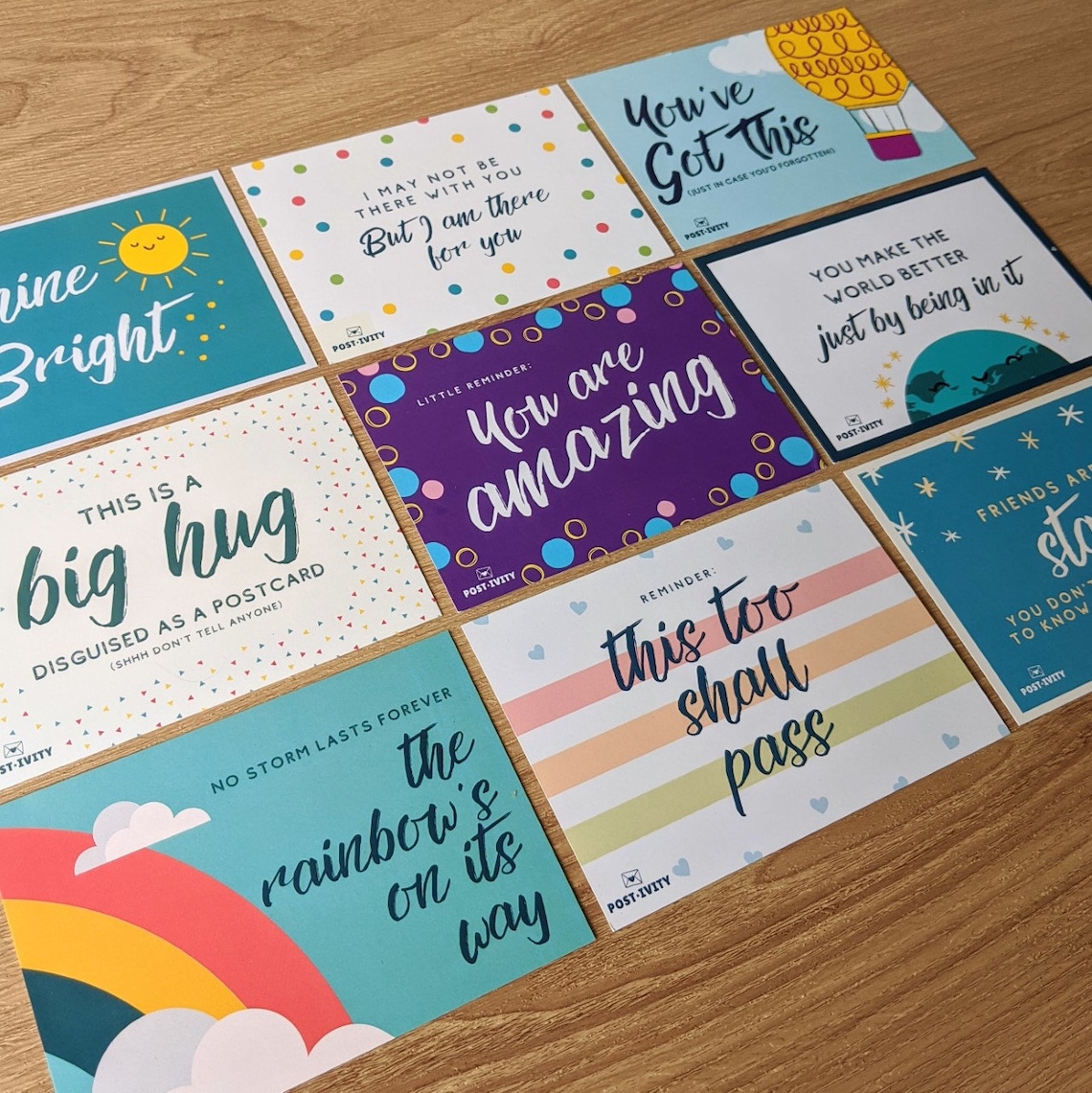 POSITIVE POSTCARD PACK Motivational Quotes Friendship Etsy UK