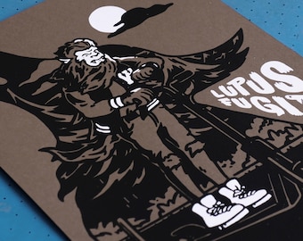 Serigrafia del lupo mannaro