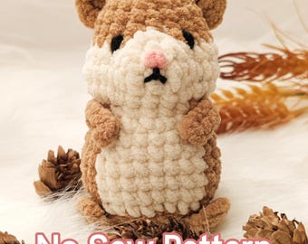 No Sew Chubby Hamster Crochet Pattern: DIY Amigurumi Plush (PDF)