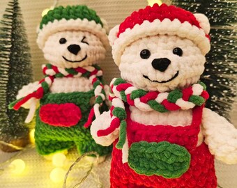 Weihnachtsbär Amigurumi Häkelanleitung | Urlaub Plüschtier (PDF)