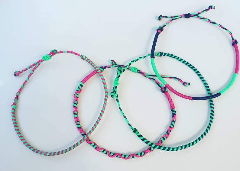 Special Gift Idea Unisex Adjustable Bracelets Multicolored Handcrafted Bracelets