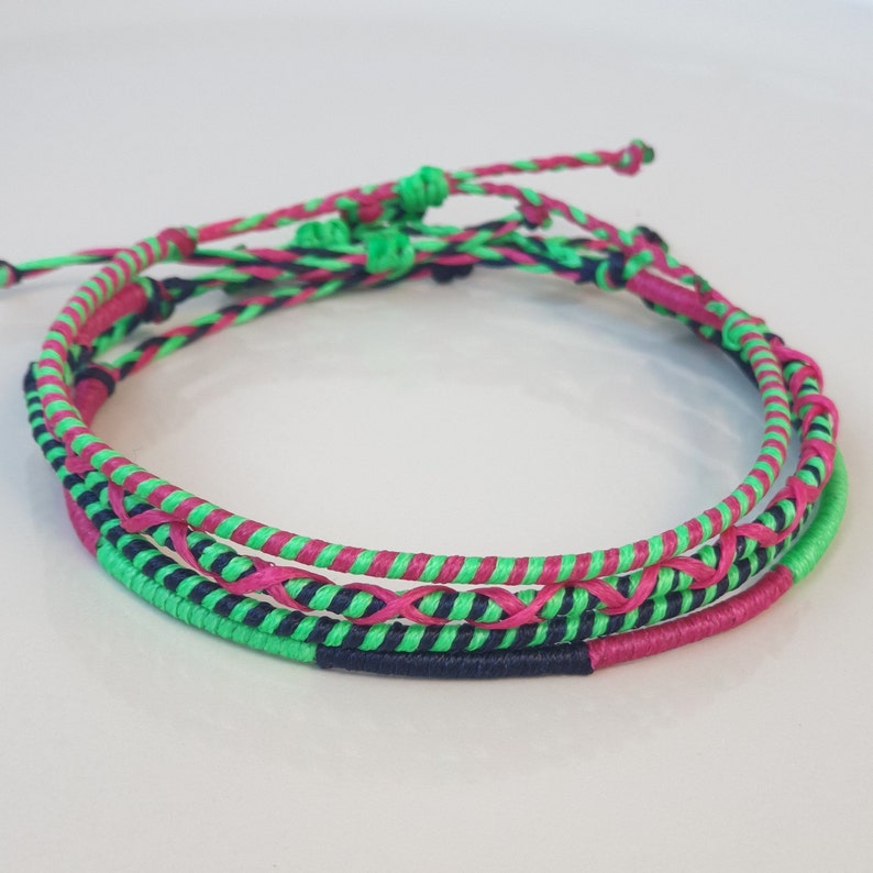 Special Gift Idea Unisex Adjustable Bracelets Multicolored Handcrafted Bracelets