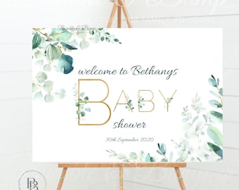Baby Grow Baby Shower Sign Decoration Personalised Print Welcome Poster Decor 