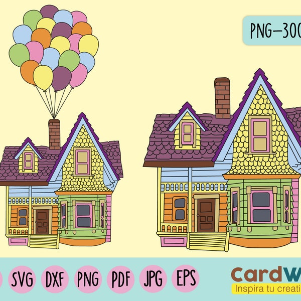 UP House Ballons SVG Adventure is Out There Clipart DXF