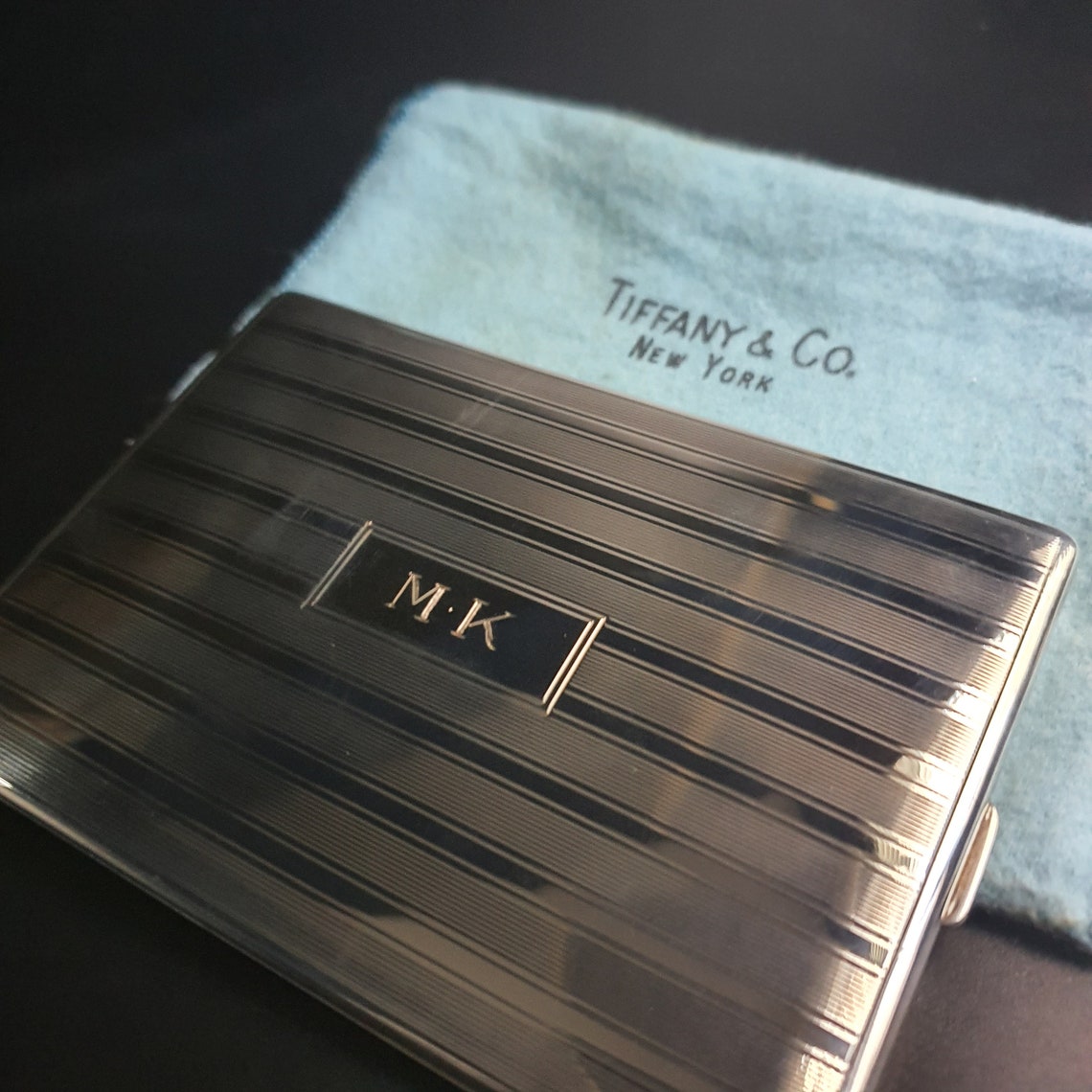 Tiffany & Co. Art Deco Sterling Silver Cigarette Case Made by Etsy