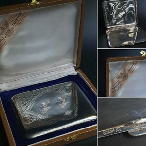 Thai Nakon (1973) Siam Silver Niello Cigarette Case in Presentation Case