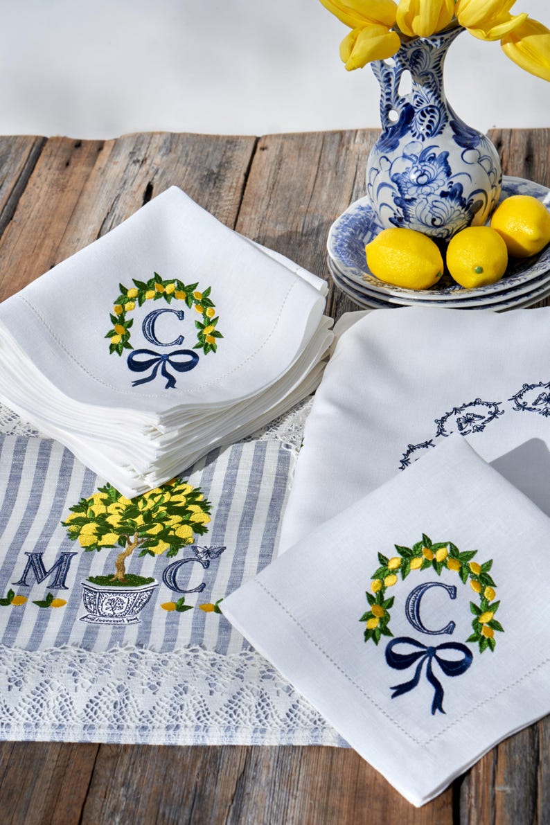 Custo order - tablecloth, tea towel and napkins.