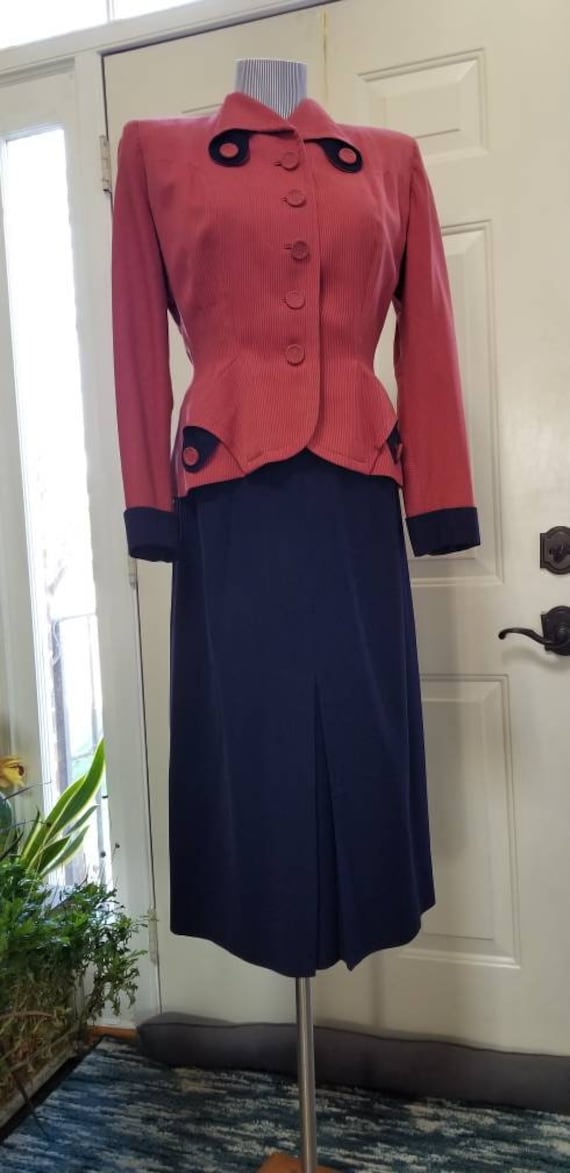 Unique, Custom Vintage 40's 50's Ladies Skirt Suit