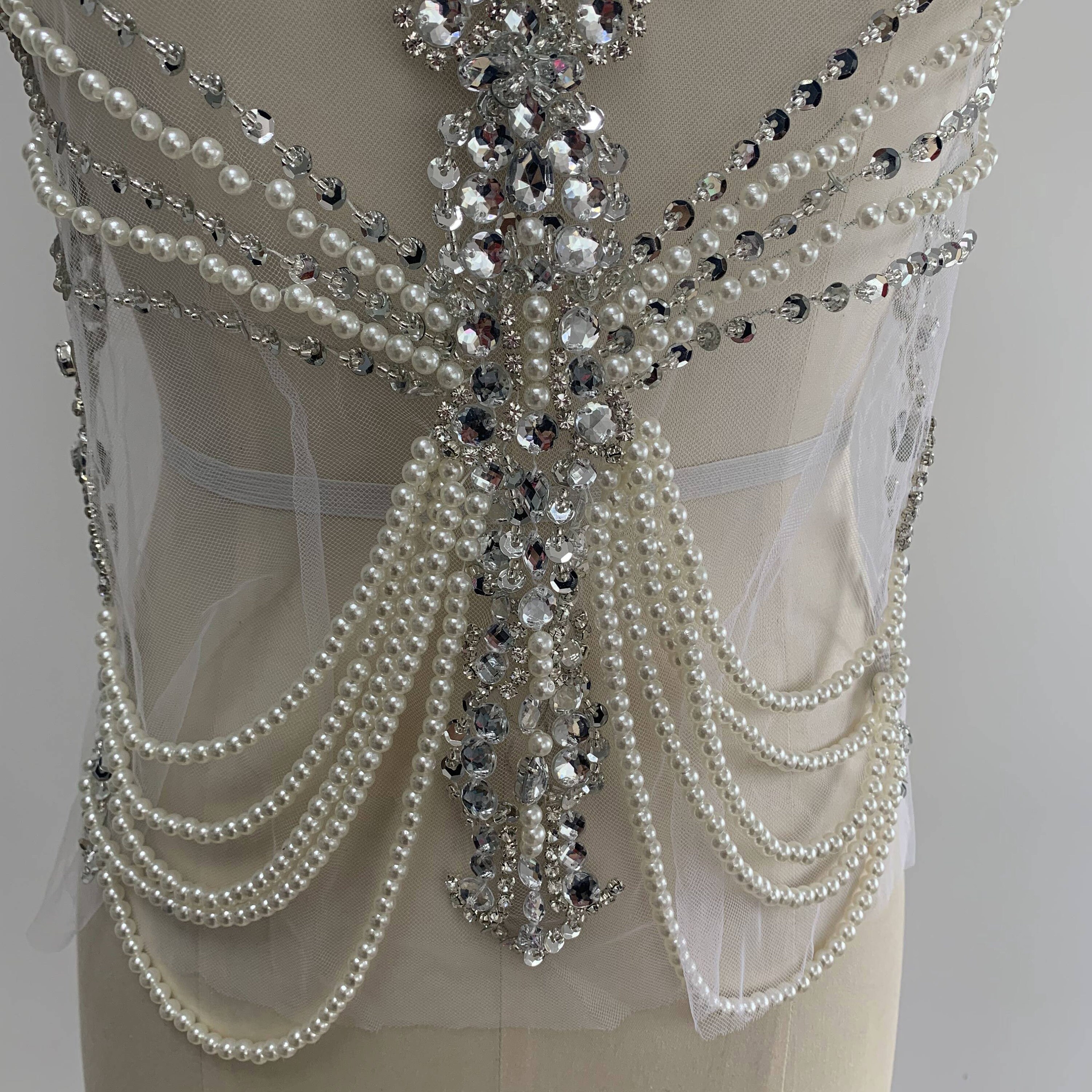 Luxurious corset rhinestone beaded applique heavy beads Etsy