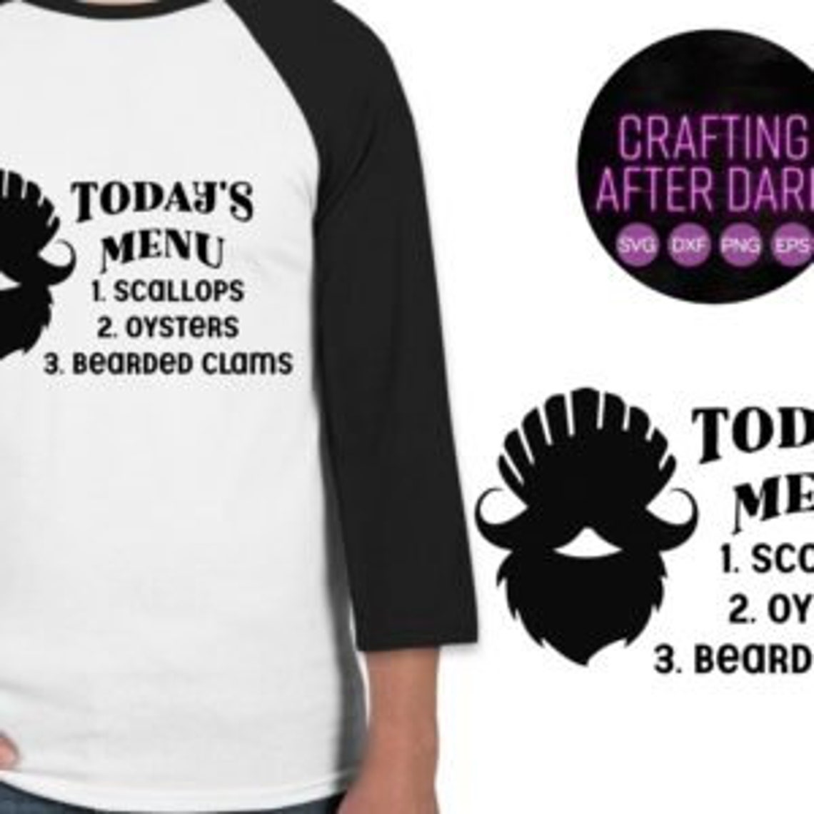 Bearded Clams SVG Design Commercial Use Uncensored Cut Files Etsy