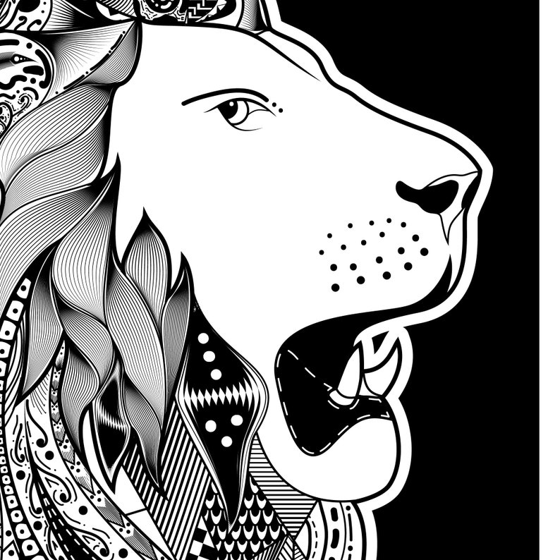 Free Free 244 Tribal Lion Svg SVG PNG EPS DXF File
