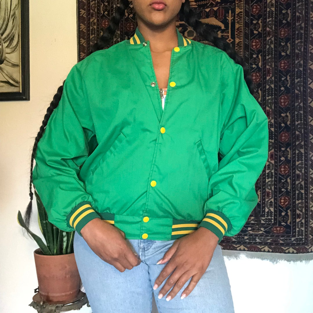 Vintage Green Varsity Jacket Etsy
