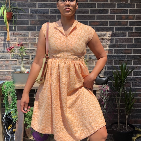 Vintage 1970s fit and flare dress