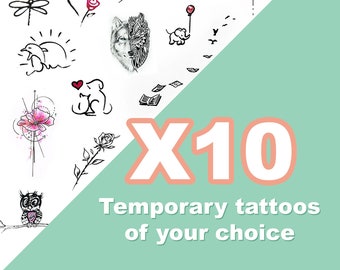 10 Tatouages temporaires de votre choix !