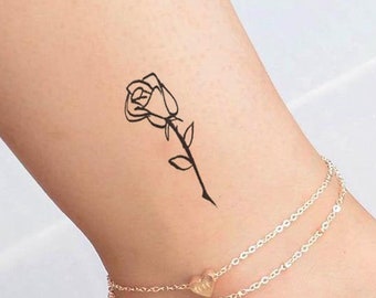 Mini Tatouage Temporaire / Rose Sexy / Superbe Tatouage