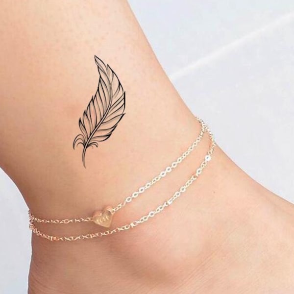 Mini Tatouage Temporaire / Plume / Superbe Tatouage