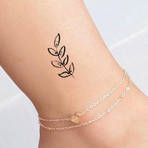 Mini Tatouage Temporaire / Fleurs Plantes / Superbe Tatouage