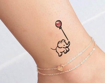Mini temporary Tattoo / Elephant / Balloon / Beautiful Tattoo