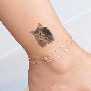 Mini temporary Tattoo / Realistic Cat Tattoo / Beautiful Tattoo