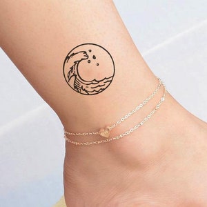 Mini temporary Tattoo / Wave Tattoo / Beautiful Tattoo