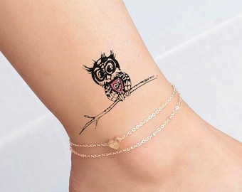 Mini temporary Tattoo / Owl Tattoo / Beautiful Tattoo