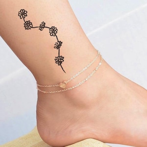 Mini Tatouage Temporaire / Fleur / Superbe Tatouage