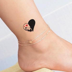 Mini temporary Tattoo / Heart Panda / Beautiful Tattoo