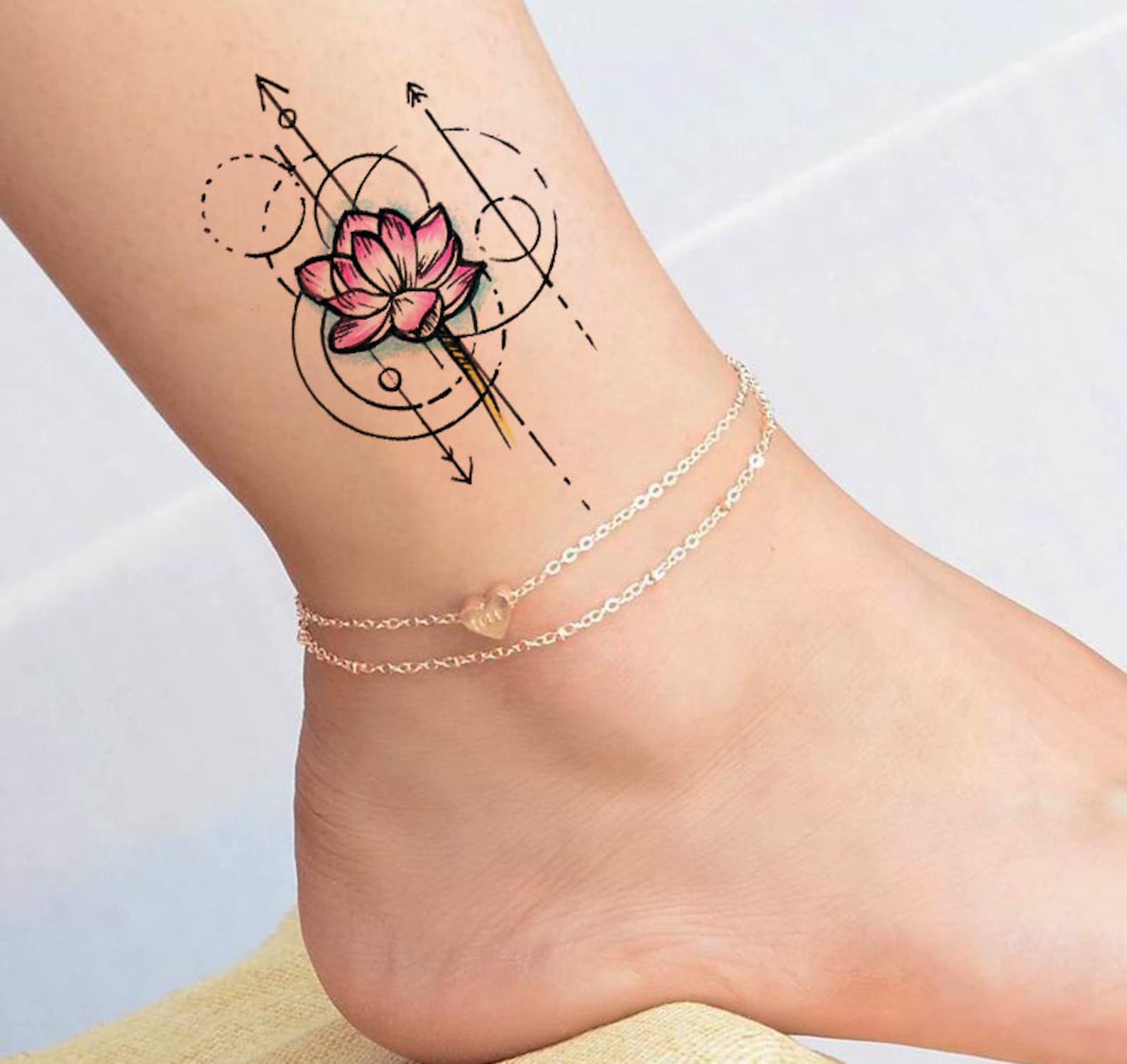 Mini Temporary Tattoo / Lotus Flower / Beautiful Tattoo Etsy Australia