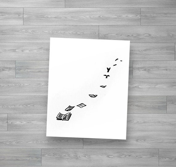 Mini Temporary Tattoo / Book Birds Tattoo / Beautiful Tattoo - Etsy Mini Temporary Tattoo / Book Birds Tattoo / Beautiful Tattoo - Etsy