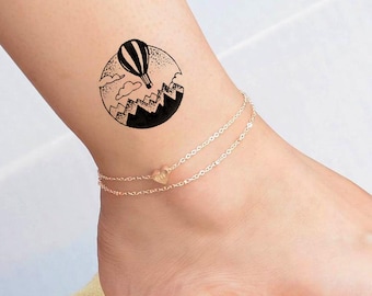 Mini temporary Tattoo / Hot air Balloon / Beautiful Tattoo