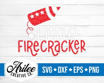 Little Firecracker SVG - Little Firecracker Cut File - Little Firecracker PNG - Firecracker SVG - 4th of July Svg - 4th of July Onesie Svg
