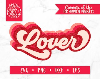 Lover SVG - Retro SVG - Retro Font SVG - Retro Valentijnsdag svg - Retro Valentines png - Retro png - Liefde svg - Valentines T-shirt svg
