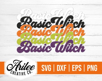Halloween SVG - Basic Witch SVG - Retro SVG - Witch Svg - Halloween Svg Files for Cricut and Silhouette - Witch Cut Files for Cricut