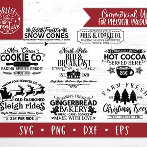 Christmas SVG Bundle, Old Fashioned Sign svg, Vintage Christmas Sign svg, Christmas Sign Bundle, Christmas Sublimation File Bundle, Retro