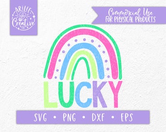 St Patricks Day svg - Lucky svg - Lucky Rainbow SVG - Lucky svg Design - St Patricks png - St Patricks svg - Lucky png - Rainbow png