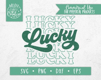 Lucky SVG, lucky PNG, St Patrick’s Day SVG. Retro lucky svg, St Patrick’s Day Sublimation file, Retro St Patrick’s Day digital download, svg