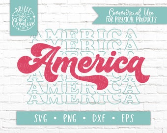 America SVG, American PNG, Retro America SVG, Retro America png, America Sublimation file, Vintage 4th of July svg, Patriotic svg, patriotic
