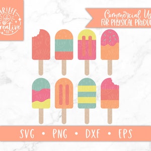 Popsicle SVG Bundle - Popsicle SVG - Summer SVG - Popsicle Cut File - svg - png- eps - dxf