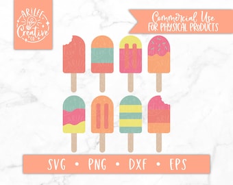 Popsicle SVG Bundle - Popsicle SVG - Summer SVG - Popsicle Cut File - svg - png- eps - dxf
