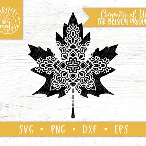 Maple Leaf SVG, Fall Leaf SVG, Fall Mandala SVG, Mandala svg, Autumn Leaf svg, Maple Leaf Sublimation File, Maple Leaf png, Fall png