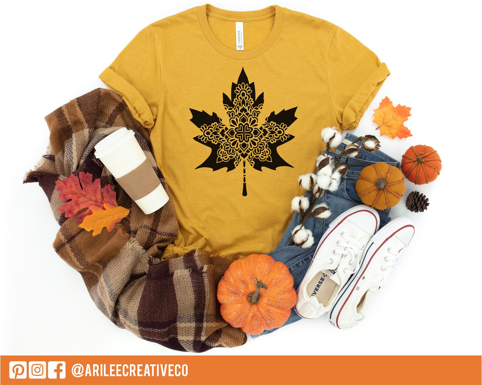 Maple Leaf SVG Fall Leaf SVG Fall Mandala SVG Mandala Svg - Etsy