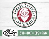 Santa Mail SVG - Special Delivery SVG - Christmas Gift Tag SVG - Santa Claus Svg - Santa Sack Svg - Express Delivery Svg - Christmas Svf
