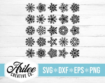 Snowflake SVG Bundle - Sneeuwvlokken SVG - Kerst SVG Bundel - Winter svg Bundel - Snowflake Clipart - Snowflake png - Winter Svg Files