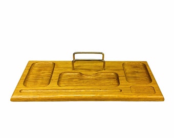 MCM Walnut Desk Organizer / Valet Tray