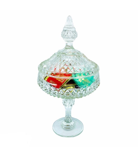 Large Glass Candy Dish / Stasher - image 2