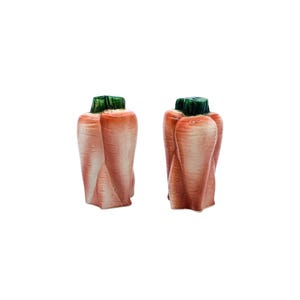 Vintage Ceramic Carrot Salt & Pepper Shakers, Japan