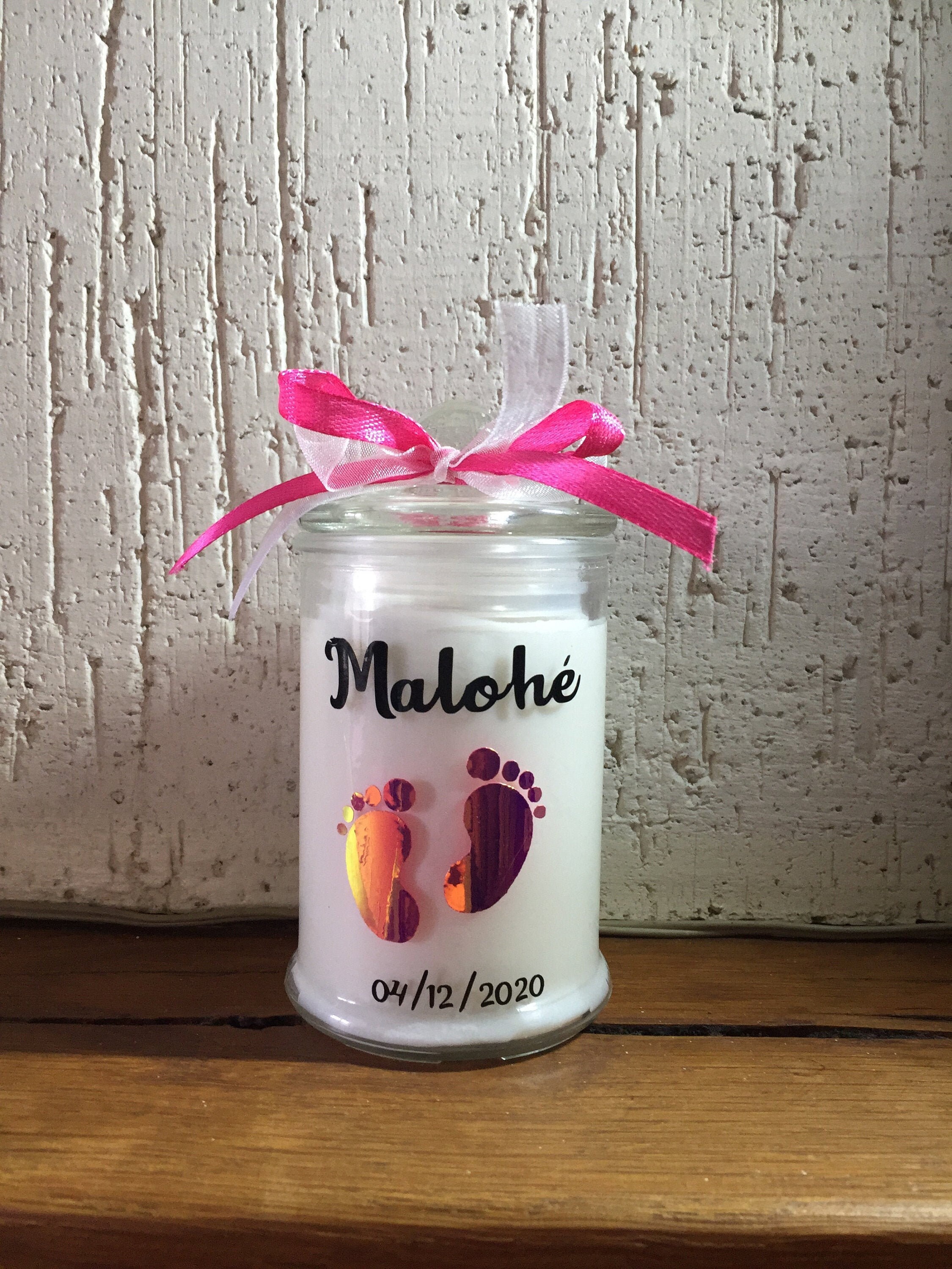 Bougie Naissance Personnalisé