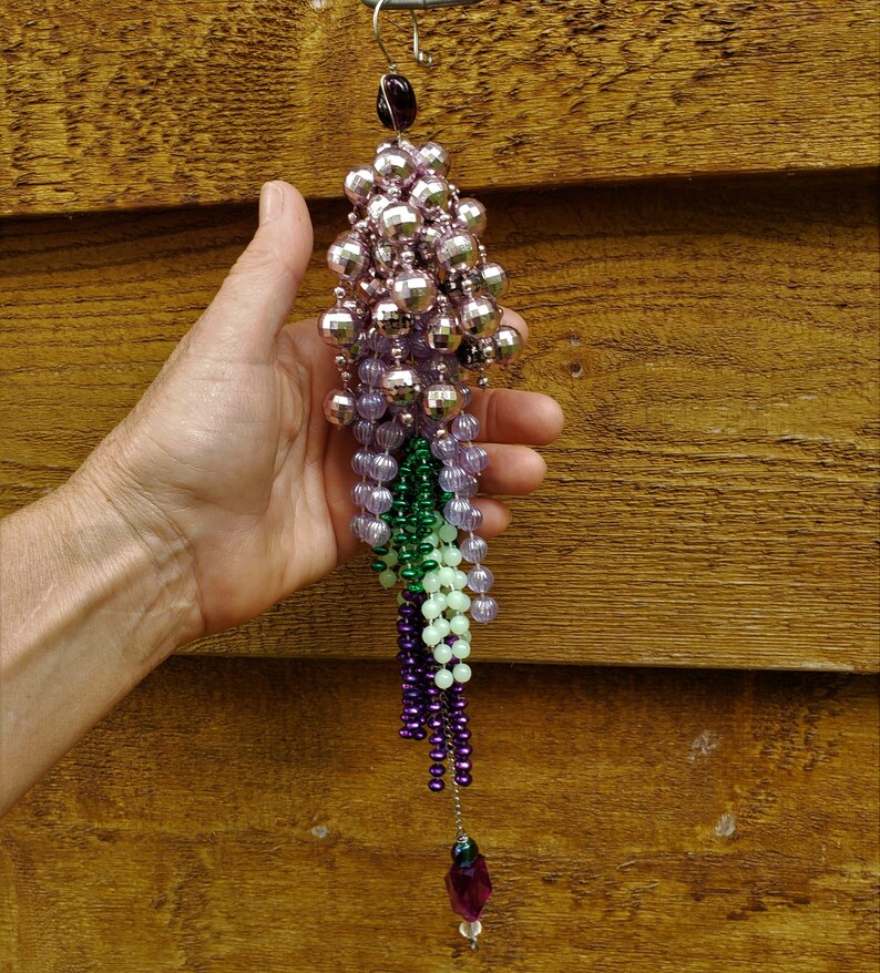 Large 11 Beaded Tassel Home Decor Sparkly Hanging Etsy