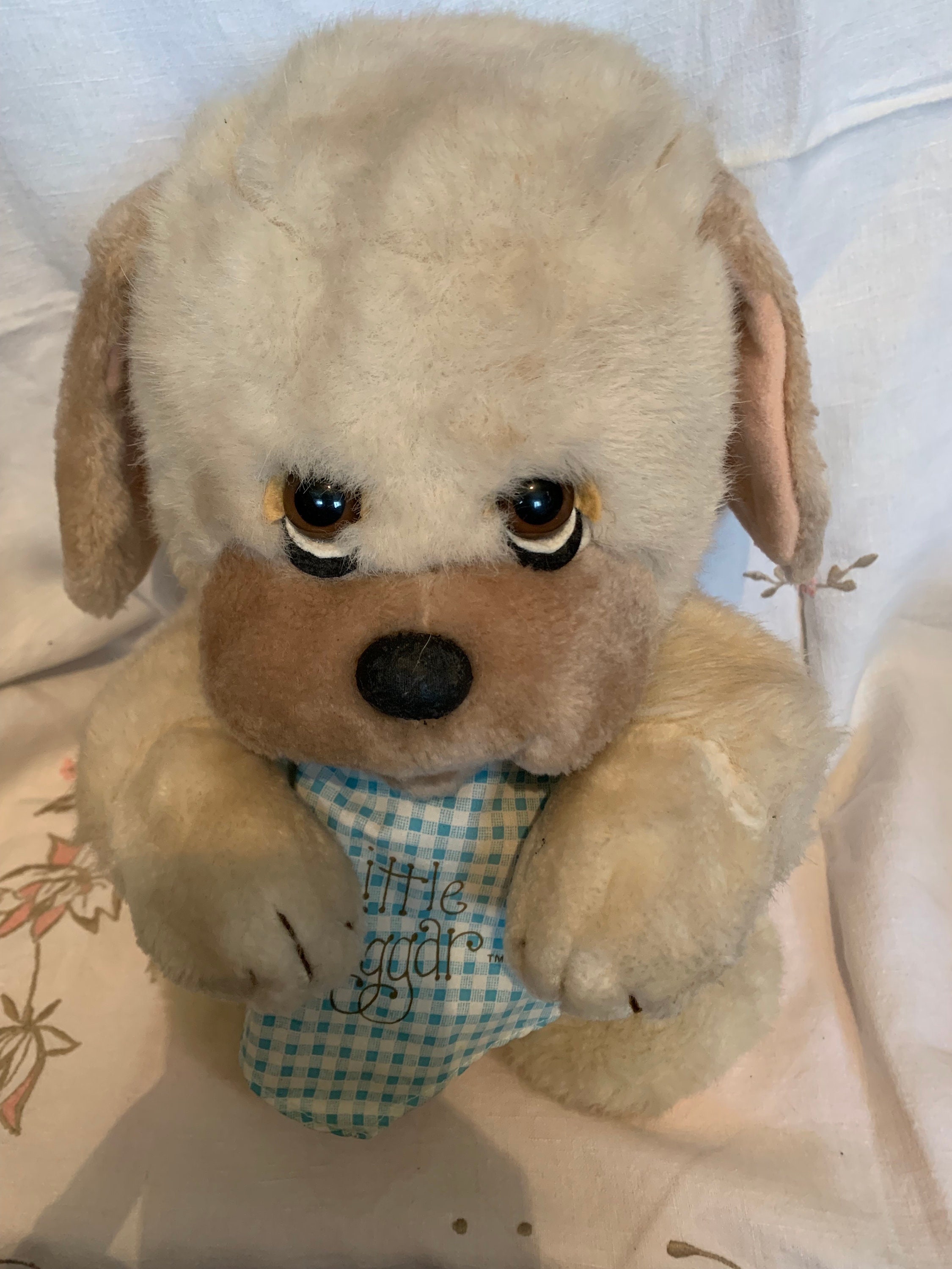 Vintage Cute 80s Little Beggar Dog Plush Soft Toy by Applause