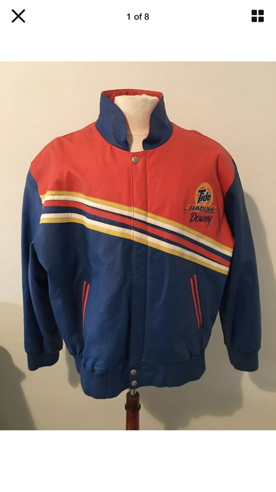 Tide leather racing jacket